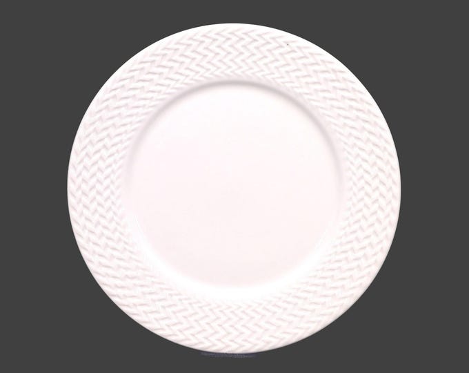 Stokes Wicker White Chef's favorite all-white salad plate with embossed wicker rim. Sold individually.