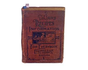 Antiquarian medical book Dr. Chase's Recipes Information for Everybody, Thompson & Thomas Chicago. Complete.