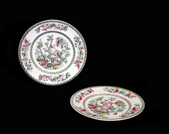 Pair of Johnson Brothers Indian Tree salad plates made in England. Flaw (see below).
