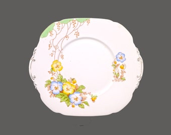 Roslyn Bone China Marie squared lugged serving plate made in England.