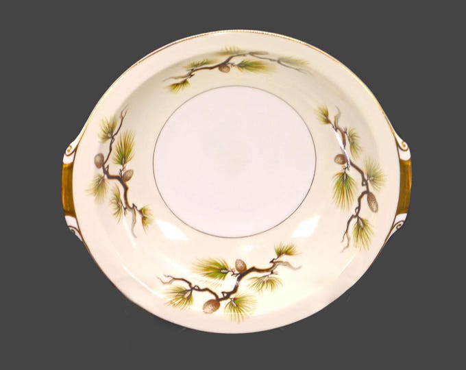Narumi Shasta Pine Cream 5012 handled serving bowl made in Japan.