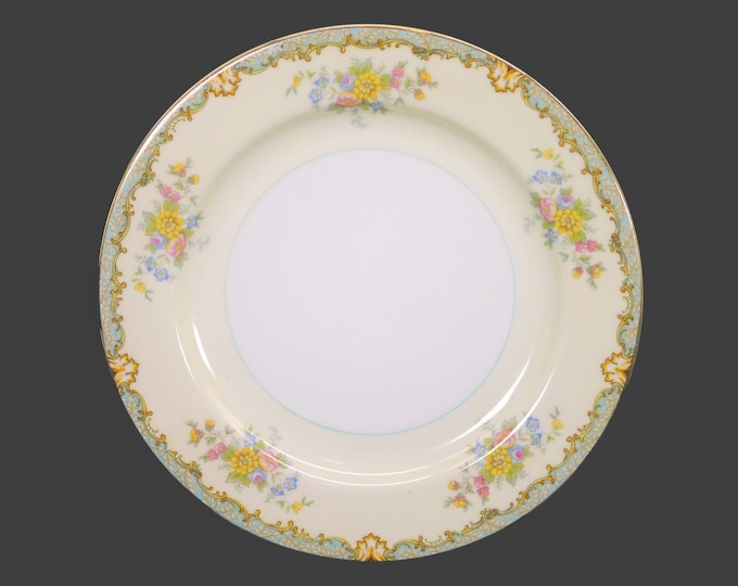 Noritake hand-painted Nippon Lanare dinner plate made in Japan. Green verge. Sold individually.