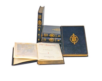 Antiquarian book set. Sir Walter Scott Waverley Novels: Nelson & Sons, 6 volumes.