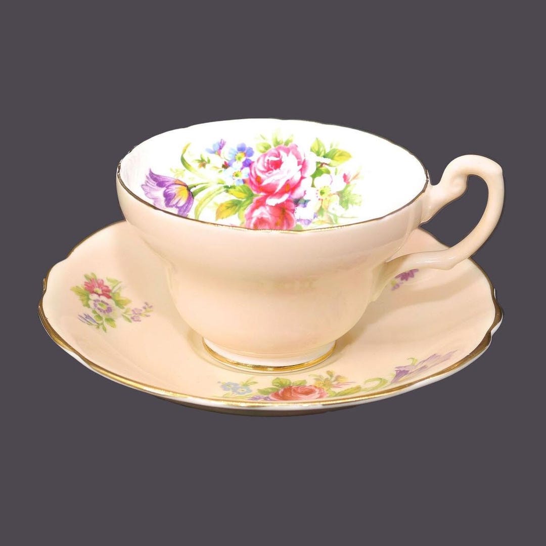 Vintage Foley Tulip Peach 3823 Bone China Tea Set Made in England. - Etsy