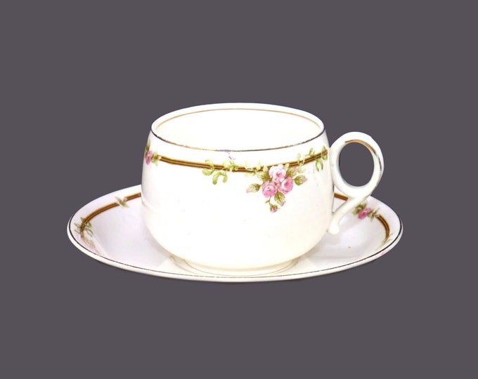 Antique art-nouveau period Johnson Brothers JB467 cup and saucer set made in England.