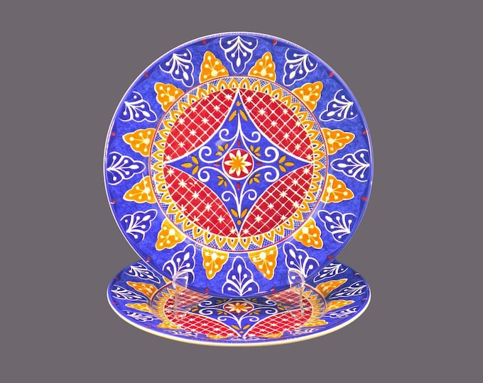 Pair of Pier 1 Vizcaya dinner plates made in Italy.