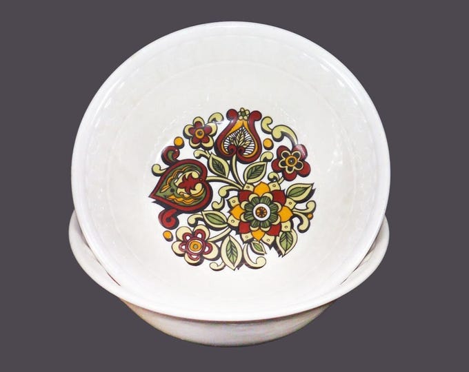 Pair of English Ironstone Pottery Tanya coupe cereal bowls made in England. Flaw (see below).