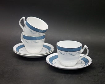 Vintage Simpsons Potters Conway cup and saucer sets made in England. 3 sets.