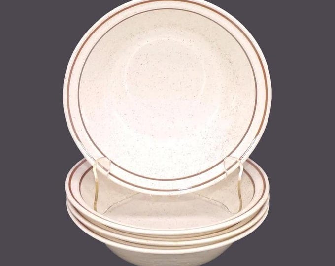 Arklow Ballygar rimmed cereal bowls. Shannon Aran Stone stoneware made in Ireland. Choose quantity below.