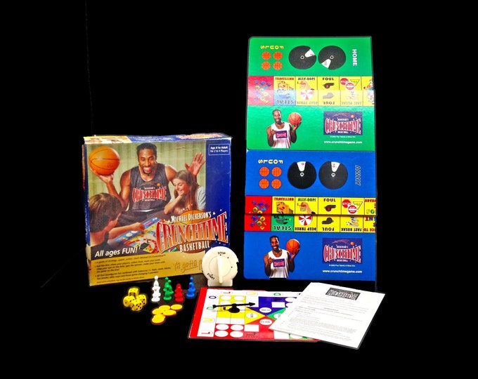 Michael Dickerson's Crunchtime Basketball board game. Five Talents Games. Missing one player pawn.