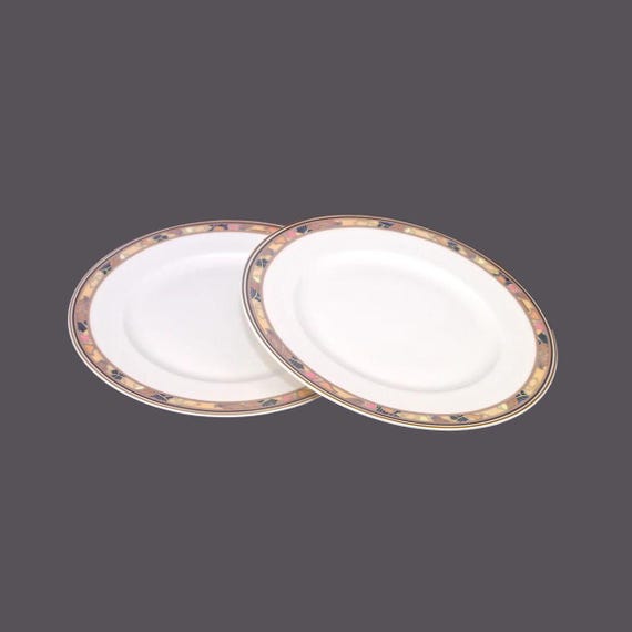 Vintage Hutschenreuther Brocade Salad Plates: Leonard Paris (set