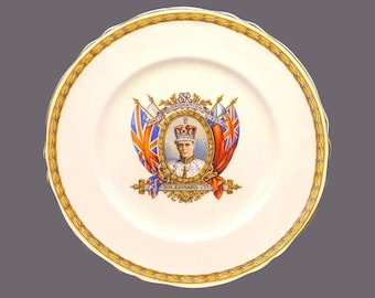 May 12, 1937 Edward VIII Coronation plate. Grindley Creampetal ironstone made in England.
