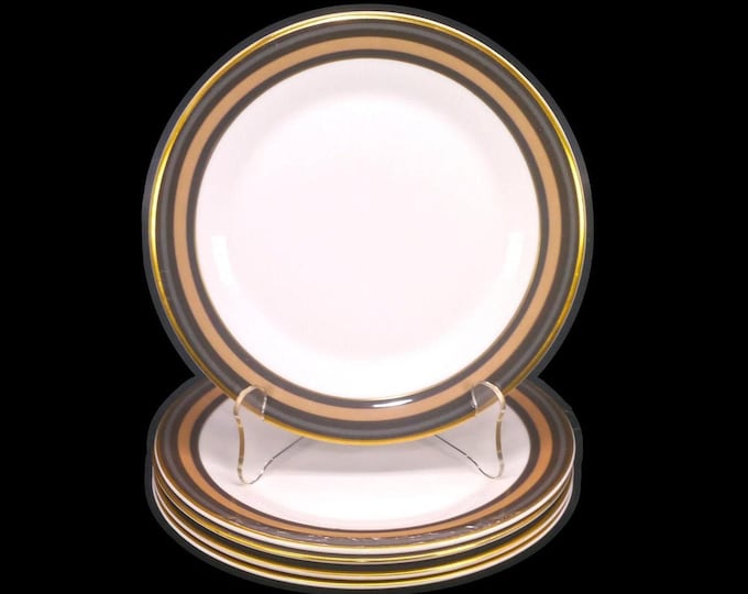 Five Royal Doulton Cadenza H5046 salad plates. Bone china made in England.