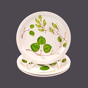 Vintage Simpsons Potters Vogue bread plates made in England. 3 plates. Green ivy.