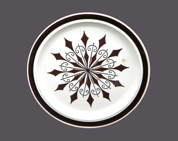 Royal China Mesa stoneware dinner plate. Omegastone stoneware made in USA. Flawed (see below).