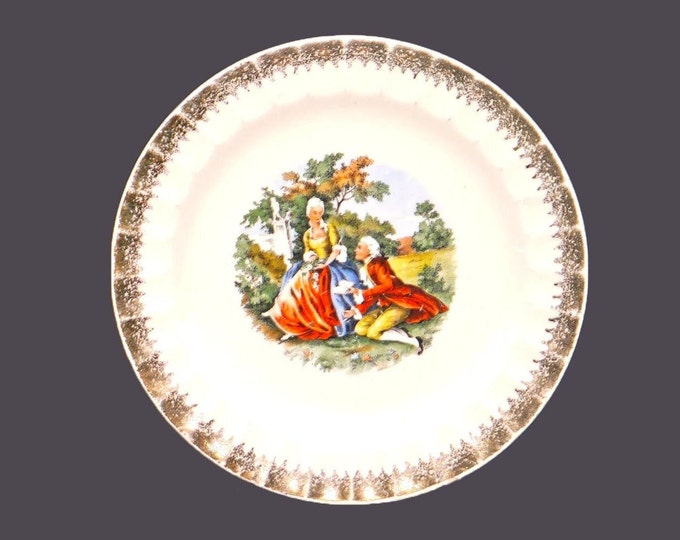 Cronin China George and Martha Washington romance scene bread, tea plate made in USA.