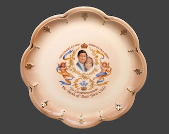 Vintage 1982 Birth of Prince William Commemorative Plate: Country Laine Ceramics