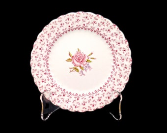 Johnson Brothers Rose Bouquet Pink bread plate made in England.