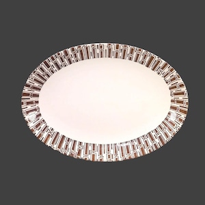Vintage Crown Lynn Espresso oval serving platter. Vaiselle en Gres ironstone.