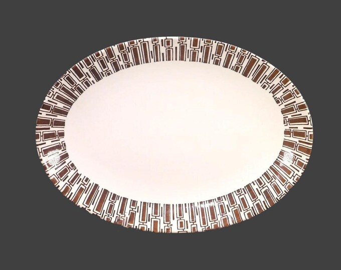 Crown Lynn Espresso oval serving platter. Vaiselle en Gres ironstone made in Philppines.