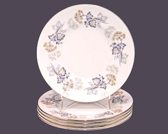Vintage Coalport Camelot bone china salad plates. England. Set of 5.