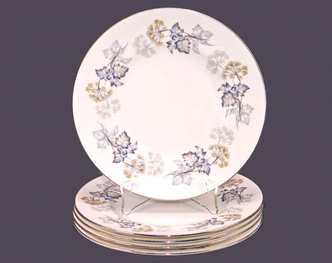 Five Coalport Camelot salad plates. Bone china made in England.