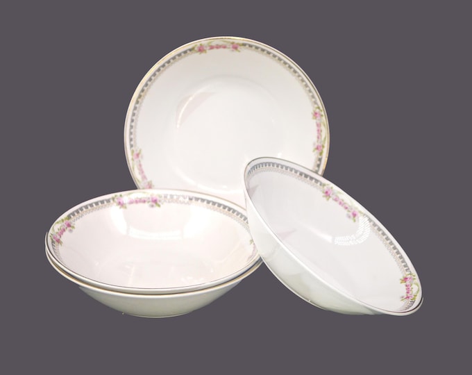 Antique Johnson Brothers JB185 coupe cereal bowls made in England. 4 bowls.