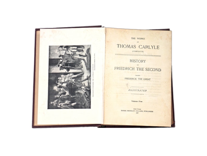 Antiquarian hardcover book Carlyle's Works Thomas Carlyle Vol V History Friedrich the Second Frederick the Great. Peter Fenelon Collier. image 1