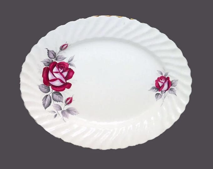 Vintage Royal Wessex Swinnertons Red Velvet oval platter made in England.