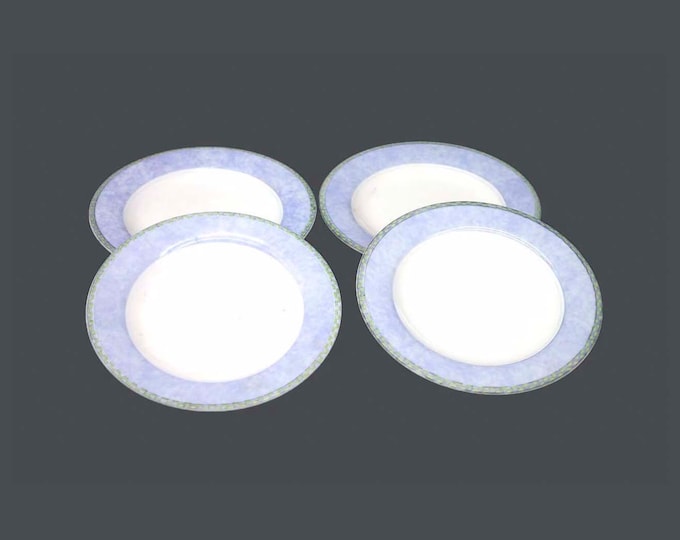 Four Royal Doulton Rivoli salad plates. Doulton Expressions tableware. Utensil marks (see below).