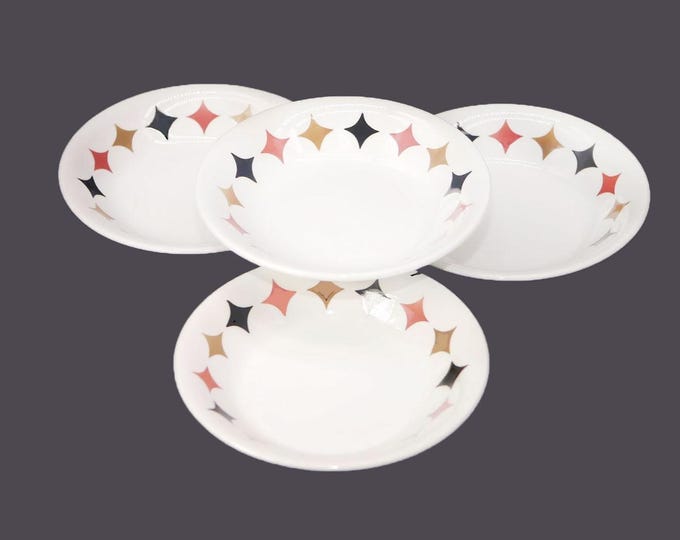 Four TG Green Quatro fruit nappies, dessert bowls made in England. Berit Ternell Gayday Tableware.