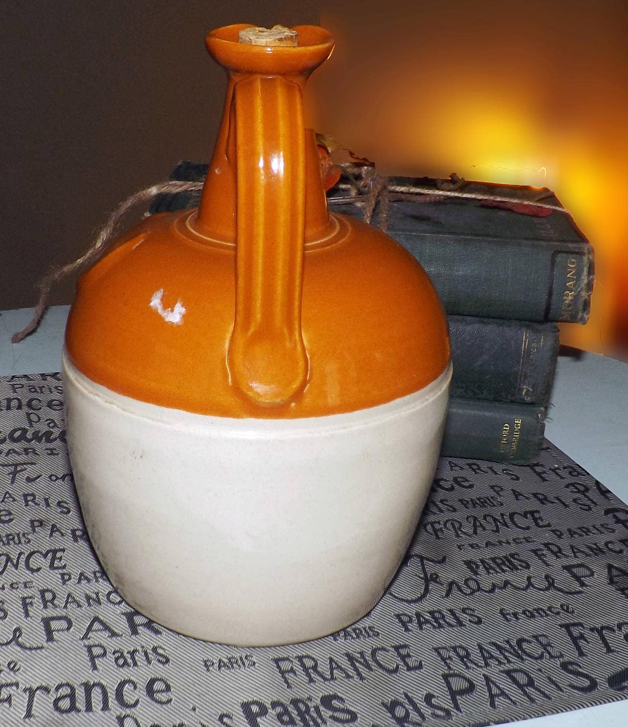Vintage (1960s) Donald Fisher Ye Old Monks Whisky handled, crockery jug