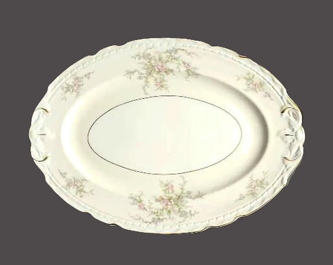 Arcadian Fine China Prestige Old Rose oval platter made in the USA.
