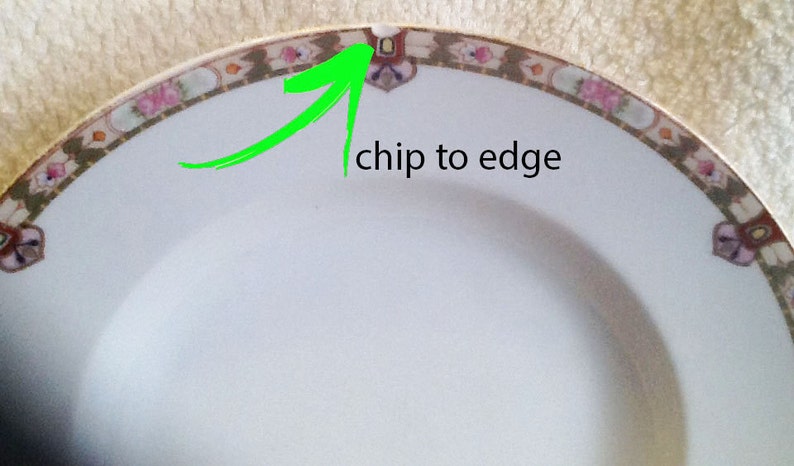 Almost antique art-nouveau floral band. Gold edge early 1920s Noritake Morimura Regina 13674 hand-painted dinner plate