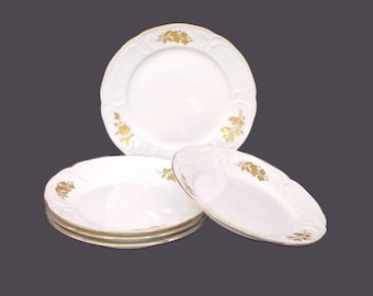Vintage Rosenthal Gold Bouquet Bread Plates (Set of 5) - Germany