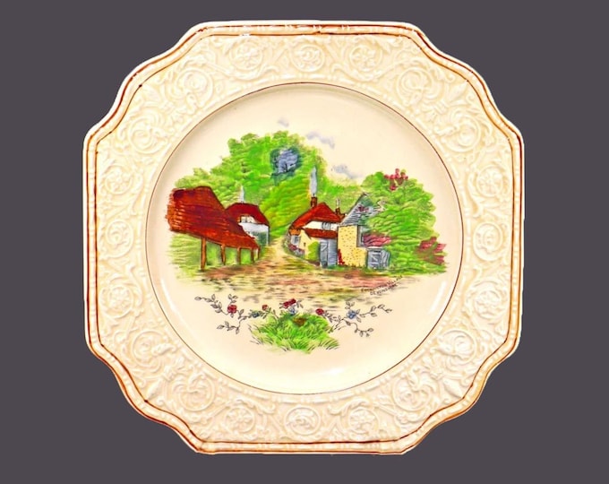 Crown Devon Cockington Village Plate: British Scenes Salad Plate, England