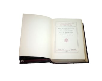 Antique Rudyard Kipling Book: Wee Willie Winkie, Mandalay Edition (1927)