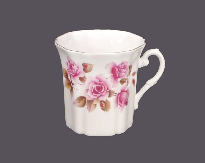 Royal Grafton bone china tea mug. Pink roses. Made in England.
