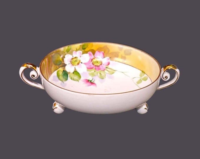 Antique Nippon Cream Soup Cup: Hand-Painted Floral Bowl, Van Patten Mark