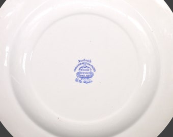 Wood & Sons Seaforth Blue Dinner Plate. Blue-and-white Wood & Sons Seaforth Blue Dinner Plate. Blue-and-white