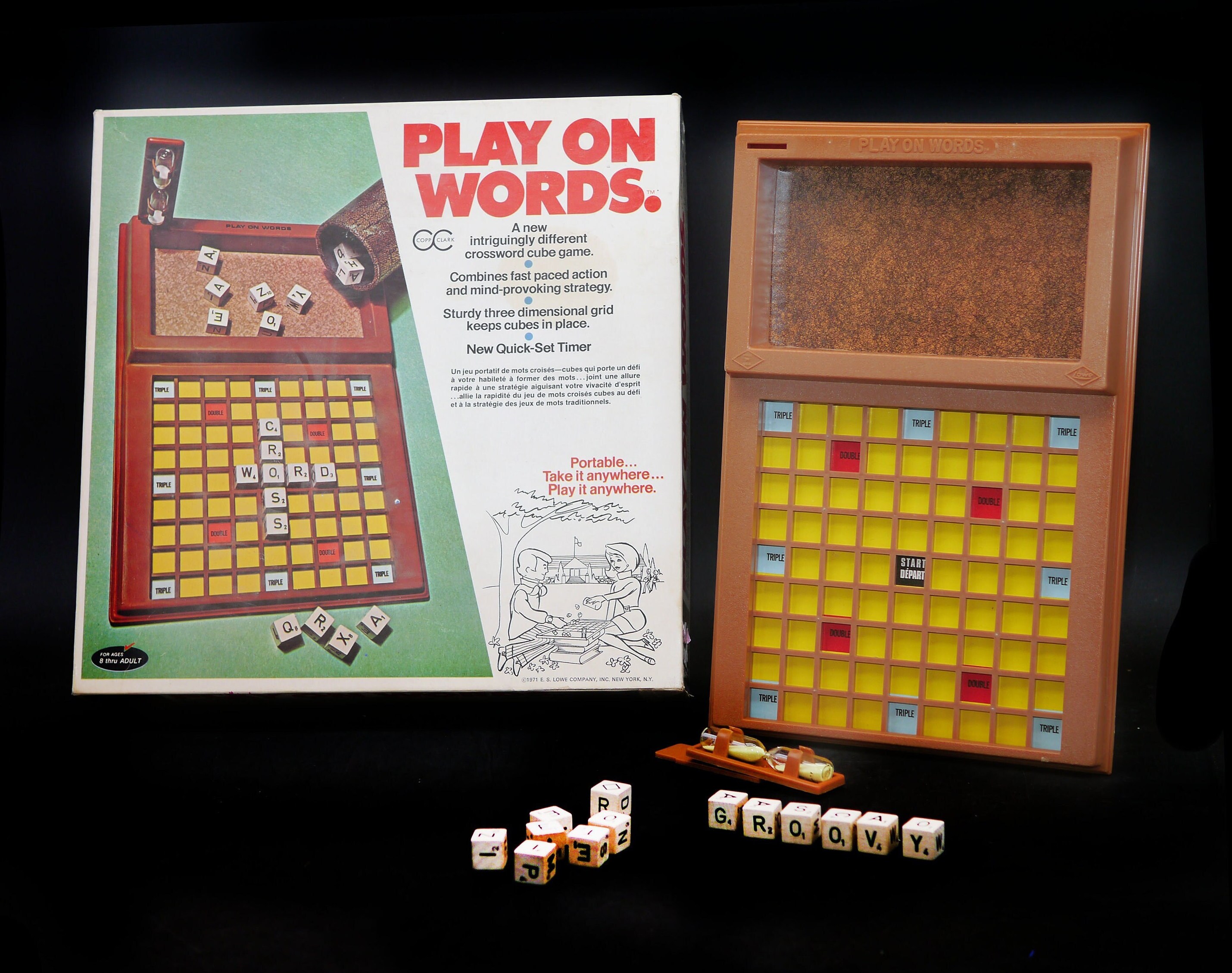 Copp Clark Lowes Play on Words crossword puzzle board game made in