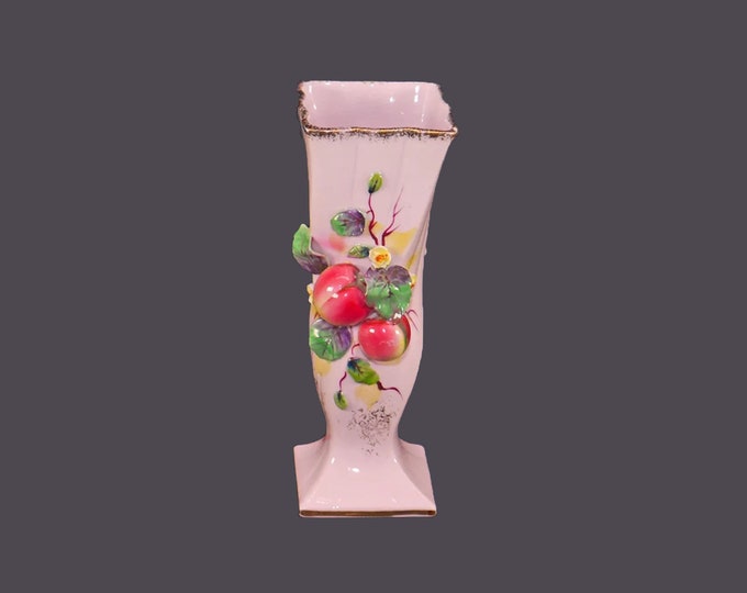 L'Amour Japan 4362 hand-painted majolica | barbotine flower or bud vase.