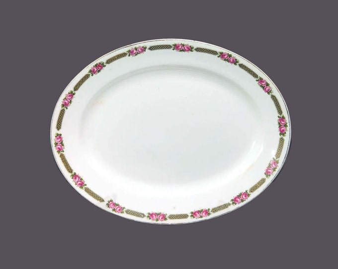 Antique Edwardian Age Wedgwood C3502 oval platter made in England. Flaws (see below).