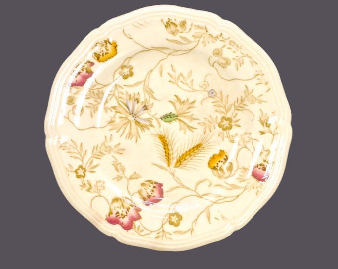 Antique Edwardian-age Wood & Sons Poppyland bread plate made in England. Sold individually.