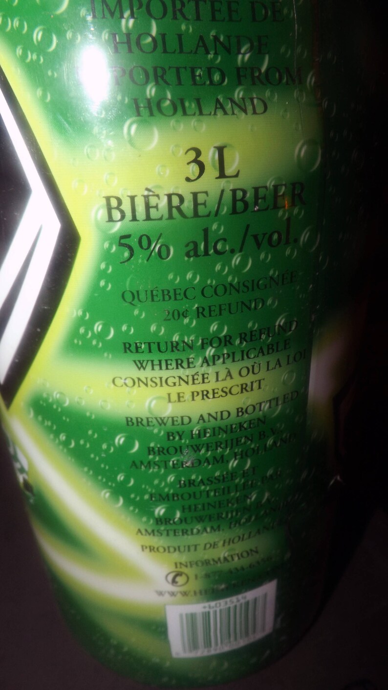 Vintage huge 3L Heineken Beer bottle empty. Great vintage Etsy