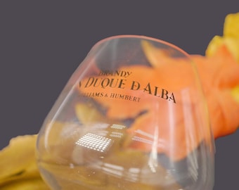 Vintage Gran Duque de Alba stemmed brandy or cognac snifter made in Spain.