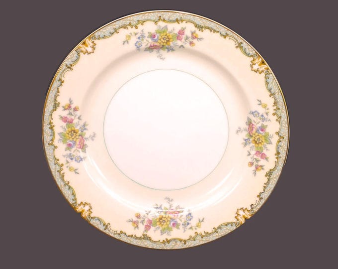 Noritake hand-painted Nippon Lanare luncheon plate. Green verge. Sold individually.