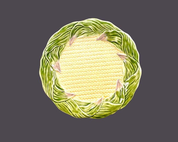 Shafford Country Gentleman salad plate. High-relief corn kernels and leaf rim. Made in Japan.