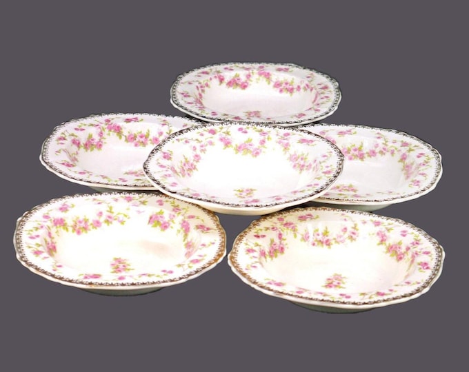 Alfred Meakin Harmony Rose square fruit nappies, dessert bowls made in England. Choose quantity below.