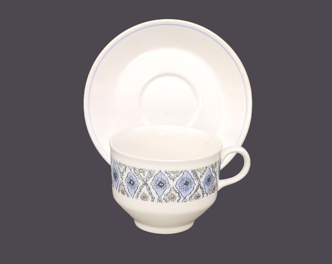 Wedgwood Mosaic (older) cup and saucer set. Bone china made in England.
